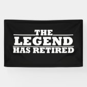 De legende heeft grappige pensioencitaten ingetrok spandoek (Horizontaal)