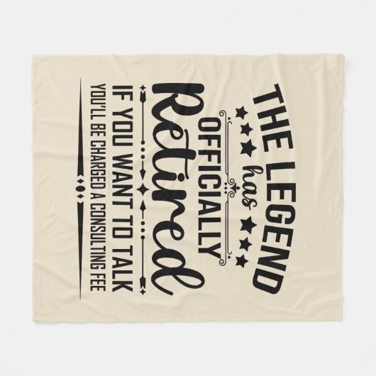 De legende heeft officieel afscheid genomen van gr fleece deken (Voorkant (Horizontaal))