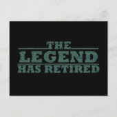 De legende is gestopt met grappig pensioen feestdagenkaart (Voorkant)