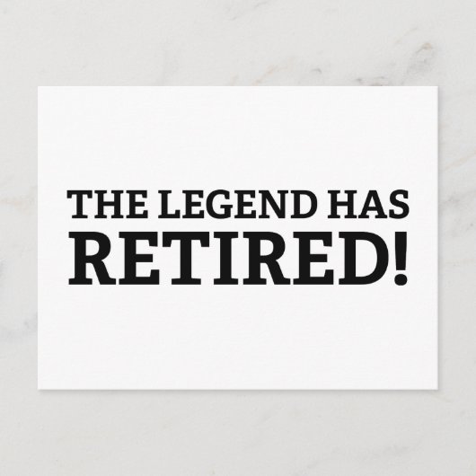 De legende is in ruste briefkaart (Voorkant)