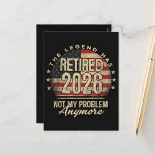 De Legende Is Met Pensioen 2026 Grappig Feestdagenkaart