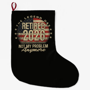 De legende is met pensioen 2026 Grappig Grote Kerstsok