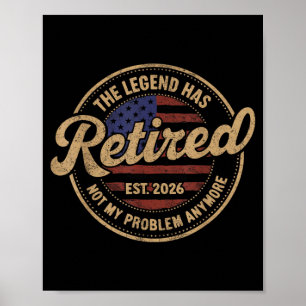 De legende is met pensioen 2026 Pensionering voor  Poster