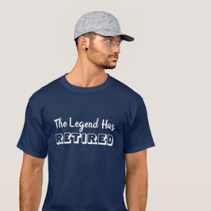 De Legende Is Met Pensioen Citaat in Witte Typogra T-shirt