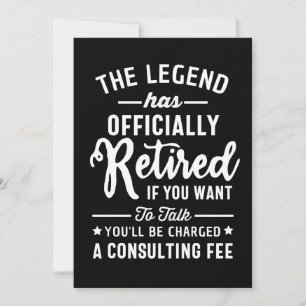 De legende is officieel met pensioen als je wilt feestdagenkaart