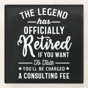 De legende is officieel met pensioen als je wilt glazen onderzetter