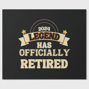 De legende is officieel met pensioen gegaan cadeaupapier