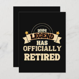 De legende is officieel met pensioen gegaan informatiekaartje