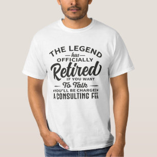 De Legende is Officieel met Pensioen Grappige Pens T-shirt