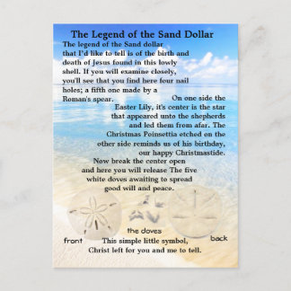 De legende van de zand-dollar briefkaart