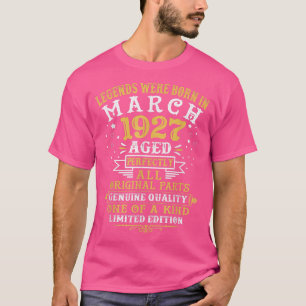 De legende werd in maart 1927 geboren op 95-jarige t-shirt