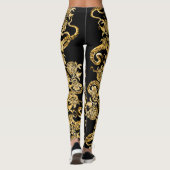 De Leggings Squid en Roos Black & Sepia (Achterkant)