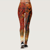 De Leggings van de knoeibots Oranje Rode Bosheid S (Achterkant)