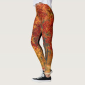 De Leggings van de knoeibots Oranje Rode Bosheid S (Links)
