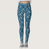 De Leggings van het Jargon van de kromming - Blauw (Voorkant)