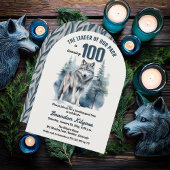 De leider van onze roedel Wolf 100e verjaardagsfee Kaart