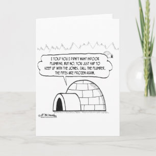 De leiding is bevroren in een Igloo Kaart
