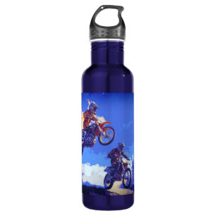 De leiding nemen - Motorcross Racers Waterfles