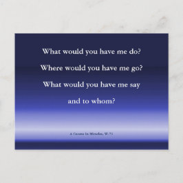 De leiding van God | Een cursus in wonderen, platt Briefkaart