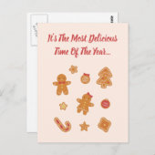 De lekkerste tijd van het jaar Gingerbread Cookie Briefkaart (Voorkant / Achterkant)