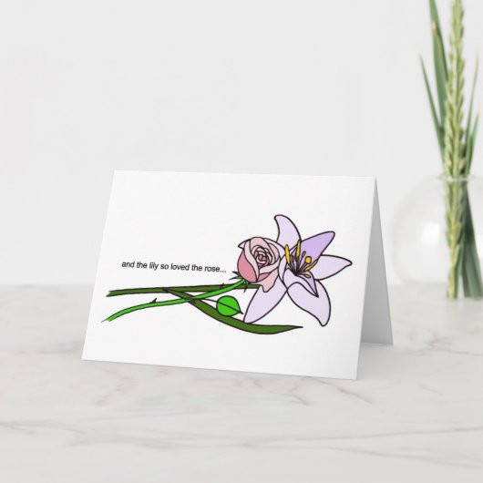 de lelie en nam toe kaart (Voorkant)