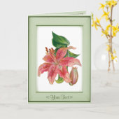 De Lelie van de dromer - pas aan Kaart (Gele Bloem)