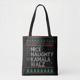 De lelijke kersttrui van Kamala Harris verkiezing Draagtas