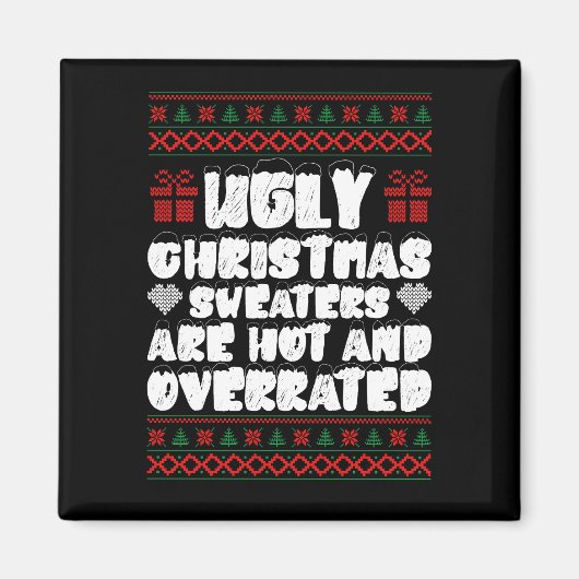 De lelijke kerstzweten zijn warm en overbelast magneet (Voorkant)