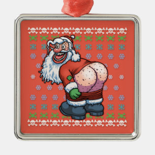 De lelijke Maan van de Kerstman Metalen Ornament