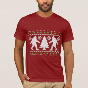 De lelijke Sweater van Kerstmis van Bigfoot van de T-shirt
