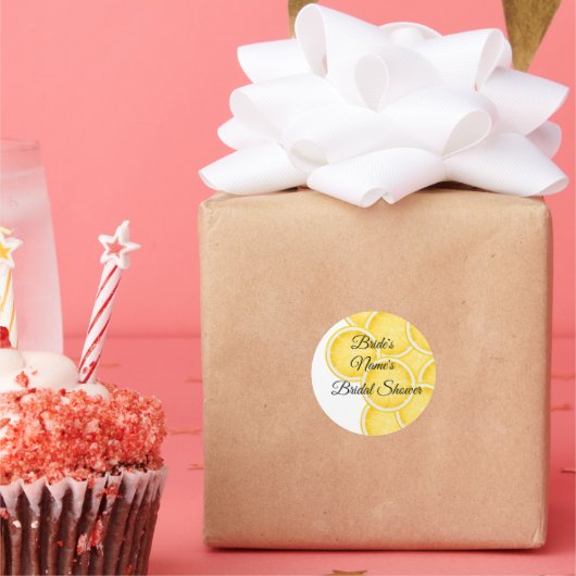 De Lemon Spritz Bruidsmeisjes Uitnodiging Sticker (Feest)