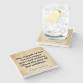 De lengte van het gesprek | Cowboy Wijsheid Stenen Onderzetter (Zijkant)