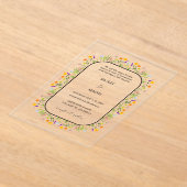 De lente bloemenelegante bruiloft acryl uitnodigingen (Laagn)