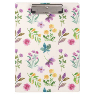 De lente Botanische Decoratieve Bloeiende Naadloos Klembord