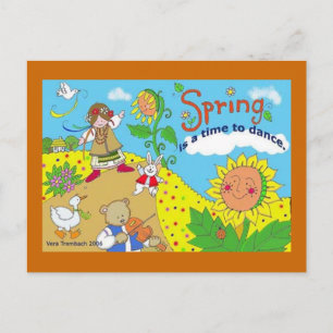 De lente is een tijd voor Dance Ukraine Folk Art Briefkaart