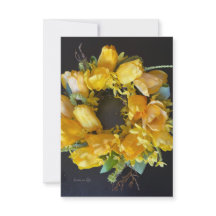 De lente is gesprongen - gele bloemenkrans