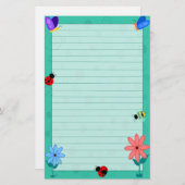 De lente is hier! briefpapier (Voorkant / Achterkant)