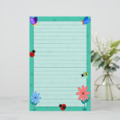 De lente is hier! briefpapier (Staand voorkant)