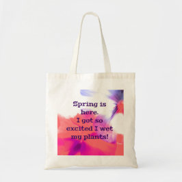 De lente is hier.  Ik werd zo enthousiast dat ik m Tote Bag