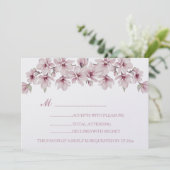 De lente kersenbloesem de bruiloft van uitnodiging (Staand voorkant)
