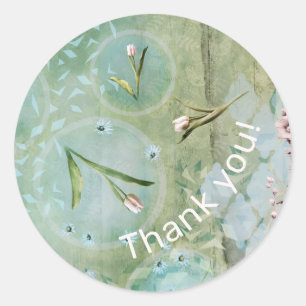 De lente komt met Tulips gepersonaliseerde Klassie Ronde Sticker