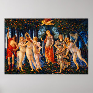 De Lente (Primavera) van Sandro Botticelli Poster