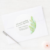 De lente verlaat waterverf bruiloft snoep stickers (Envelop)