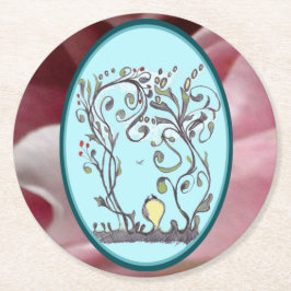 De lenteseizoenen willen gewoon wat plezier hebben ronde kartonnen onderzetter