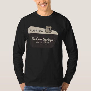 De Leon Springs State Park Florida Welkomstbord Va T-shirt