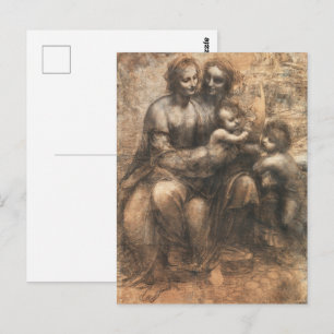 De Leonardo Cartoon van Leonardo da Vinci Briefkaart