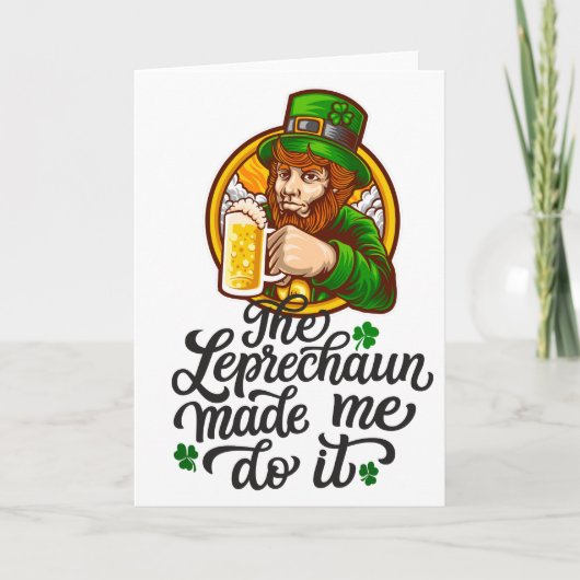 De Leprechaun heeft me ertoe aangezet Kaart (Voorkant)