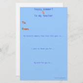 De leraar aan het eind van het jaar bedankt je not (Voorkant / Achterkant)