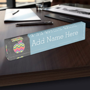De Leraar Apple van de douane met Trendy Patroon Naambordje