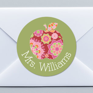 De Leraar Apple van de douane met Trendy Ronde Sticker